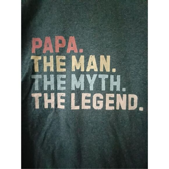 Papa The man The myth The Legend Men's T-shirt size Medium - Picture 2 of 2
